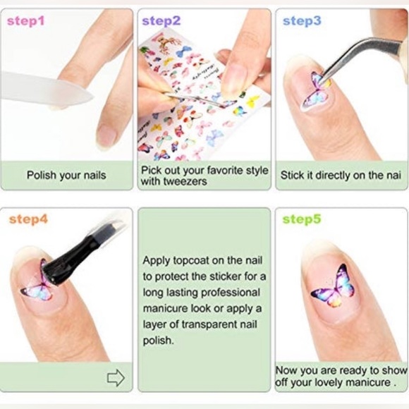 $1 NAIL STICKER SHEET. NEW. $1 WITH ANY $10 ORDER OR MORE - Picture 5 of 16